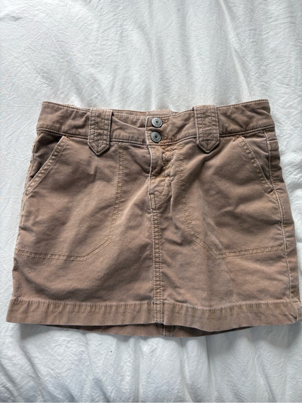 American Eagle Outfitters Tan Corduroy Mini Skirt